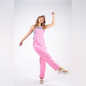 Very J Knot Strap Jumpsuit with Pockets NWT